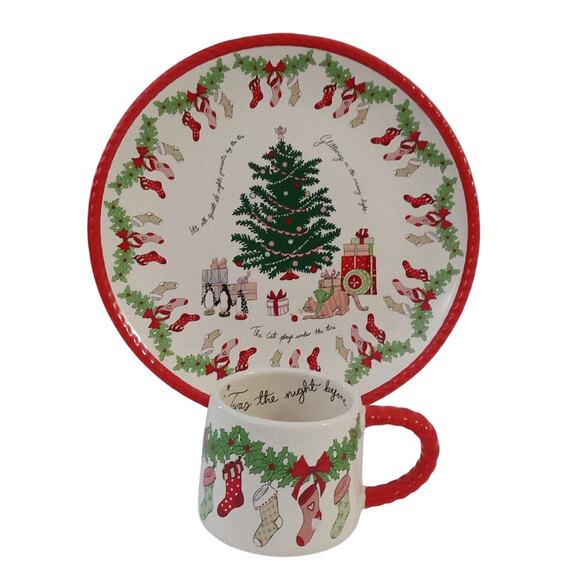 Cath Kidston Twas The Night Before Plate and Cup Mug - Picture 1 of 10